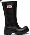Charles Jeffrey Loverboy Black Sheathed Moggies Boots In Black