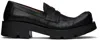 Charles Jeffrey Loverboy Black Sheathed Moggies Loafers In Black