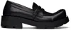 Charles Jeffrey Loverboy Black Sheathed Moggies Loafers In Black