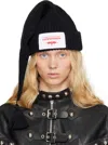 Charles Jeffrey Loverboy Black Sloppy Giuseppe Beanie In Black