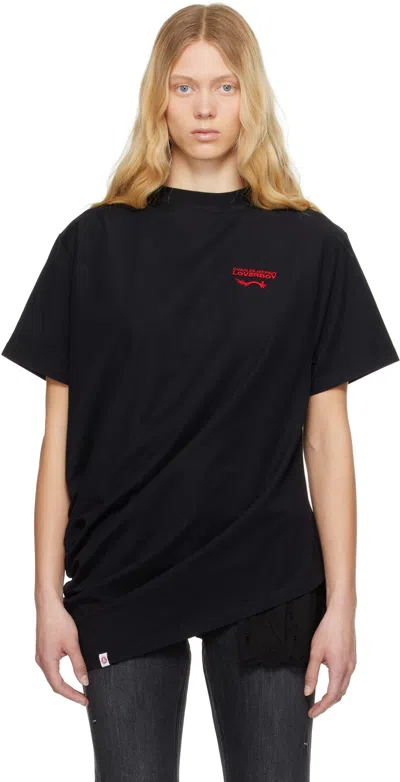 Charles Jeffrey Loverboy Black Topsy Turvy T-shirt