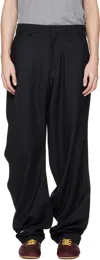 Charles Jeffrey Loverboy Black Topsy Turvy Trousers In Black