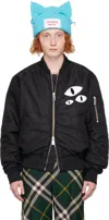 CHARLES JEFFREY LOVERBOY BLACK VARSITY BOMBER JACKET