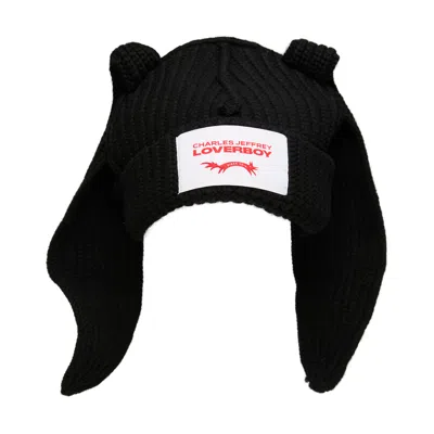 Charles Jeffrey Loverboy Black Wool Beanie
