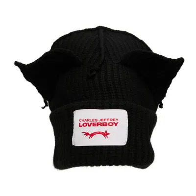Charles Jeffrey Loverboy Black Wool Beanie