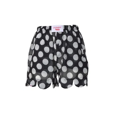 Charles Jeffrey Loverboy Black/white Polka Dot Voile Boxer Shorts