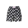 Charles Jeffrey Loverboy Black/white Polka Dot Voile Boxer Shorts In Black