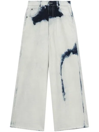 CHARLES JEFFREY LOVERBOY BLEACHED EFFECT WIDE-LEG JEANS