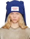 Charles Jeffrey Loverboy Blue Chunky Rabbit Beanie In Blue