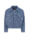 Charles Jeffrey Loverboy Sequin-embellished Denim Jacket In Blue