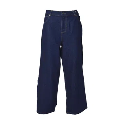 CHARLES JEFFREY LOVERBOY BLUE DENIM WIDE LEG JEANS