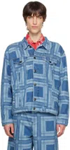 Charles Jeffrey Loverboy Blue Oversized Denim Jacket In Tardnm