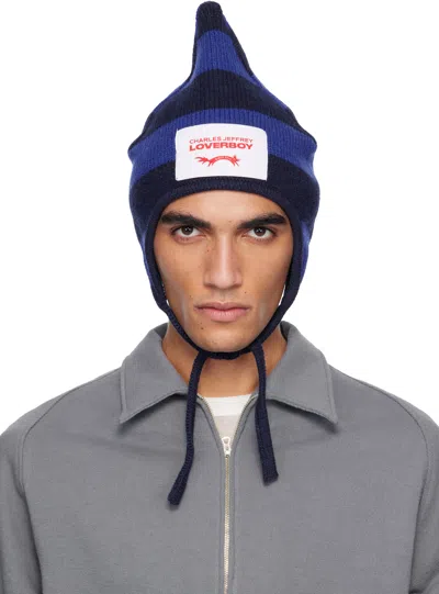 Charles Jeffrey Loverboy Blue Spike Bonnet Beanie