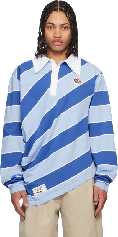Charles Jeffrey Loverboy Blue Topsy Turvy Polo