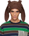 Charles Jeffrey Loverboy Brown Alpaca Chunky Rabbit Beanie In Brown