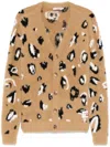 Charles Jeffrey Loverboy Fluffy Buttoned Cardigan In Brown
