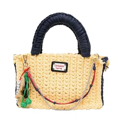 Pre-owned Charles Jeffrey Loverboy Bucket Bag 'yellow/navy' | Women's Size Onesize