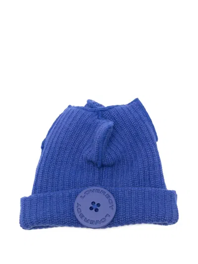 Charles Jeffrey Loverboy Button-detail Beanie In Blue