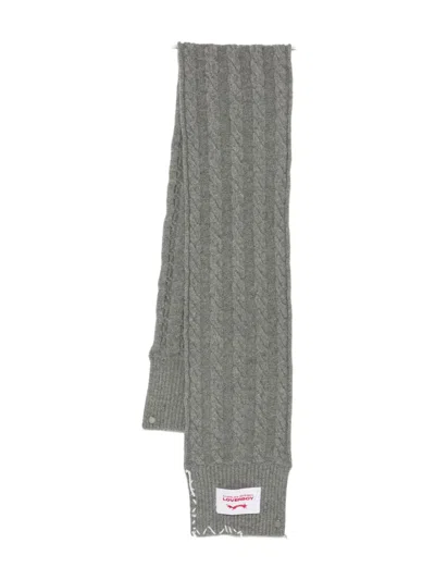 Charles Jeffrey Loverboy Cable-knit Scarf In Gray