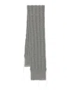 Charles Jeffrey Loverboy Cable-knit Stitching-detail Scarf In Gray
