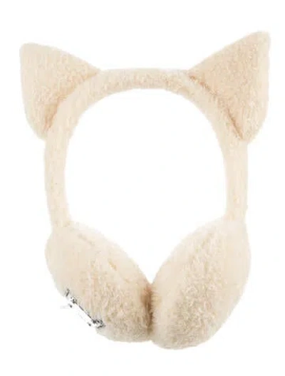 Pre-owned Charles Jeffrey Loverboy Cat-ear Earmuffs W/tags In Neutrals