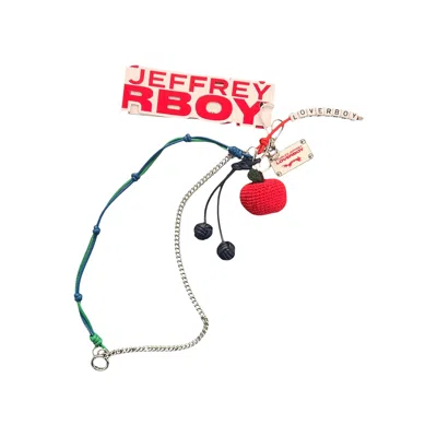Pre-owned Charles Jeffrey Loverboy Character Crochet Bag Charm 'apple' | Multi-color | Men's Size Onesize In Multicolor