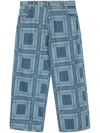 Charles Jeffrey Loverboy Check-print Straight-leg Jeans