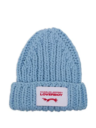 Charles Jeffrey Loverboy Chubby Beanie Hat In Blue