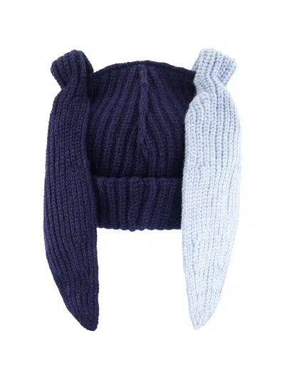 Charles Jeffrey Loverboy Chunky Bunny Beanie Hat In Blue