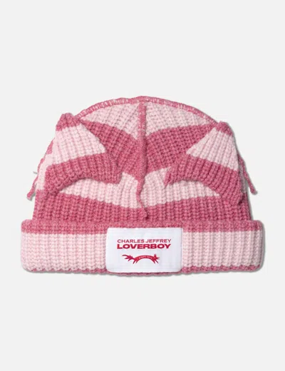 Charles Jeffrey Loverboy Chunky Ears Beanie In Pink