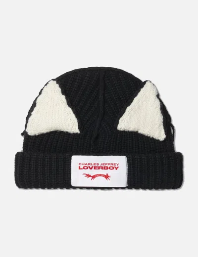 Charles Jeffrey Loverboy Chunky Ears Beanie In Black