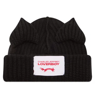 Charles Jeffrey Loverboy Chunky Ears Beanie In Black