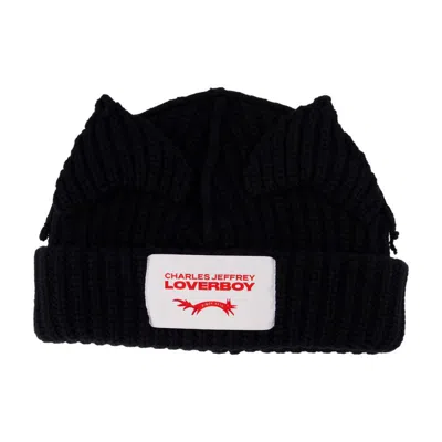 Charles Jeffrey Loverboy Chunky Ears Beanie In Black