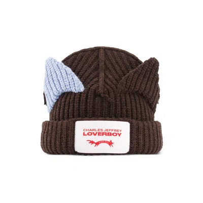 Charles Jeffrey Loverboy Chunky Ears Beanie In Brown
