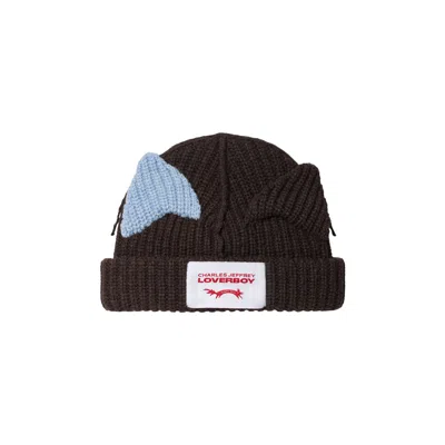Pre-owned Charles Jeffrey Loverboy Chunky Ears Beanie 'brown' | Men's Size Onesize