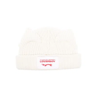 Charles Jeffrey Loverboy Chunky Ears Beanie In Ecru