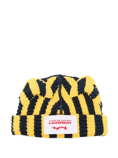 Charles Jeffrey Loverboy Chunky Ears Beanie Hat In Yellow