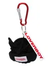 Charles Jeffrey Loverboy Chunky Ears Beanie Keyring In Schwarz