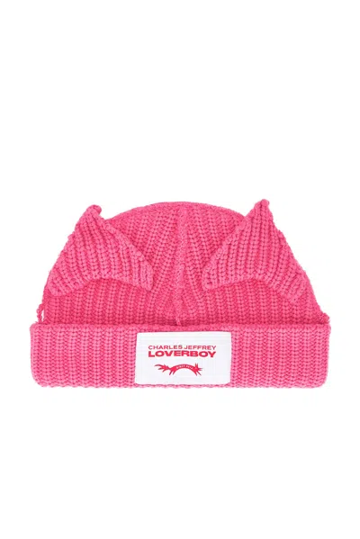 Charles Jeffrey Loverboy Chunky Ears Beanie In Pink