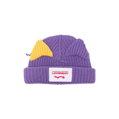 Charles Jeffrey Loverboy Chunky Ears Beanie In Purple