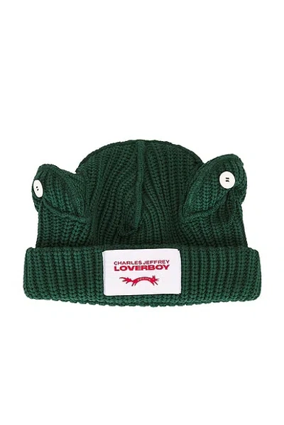 Charles Jeffrey Loverboy Chunky Frog Beanie In Green