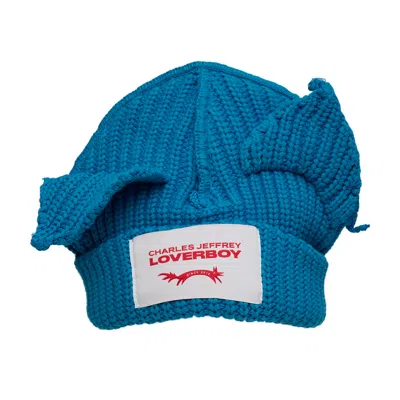 Charles Jeffrey Loverboy Chunky Knit Beanie In Blue