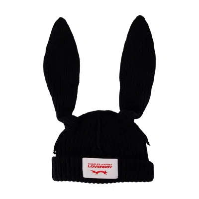 Charles Jeffrey Loverboy Chunky Rabbit Beanie In Black