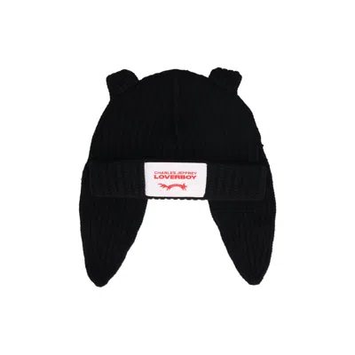 Charles Jeffrey Loverboy Chunky Rabbit Beanie In Black