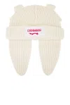 Charles Jeffrey Loverboy Chunky Rabbit Beanie In Ecru