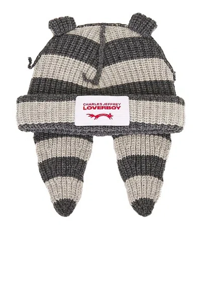 Charles Jeffrey Loverboy Chunky Rabbit Beanie In Gray