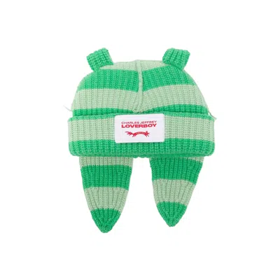 Pre-owned Charles Jeffrey Loverboy Chunky Rabbit Beanie 'green' | Men's Size Onesize