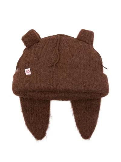 Charles Jeffrey Loverboy Chunky Rabbit Beanie Hat In Metallic