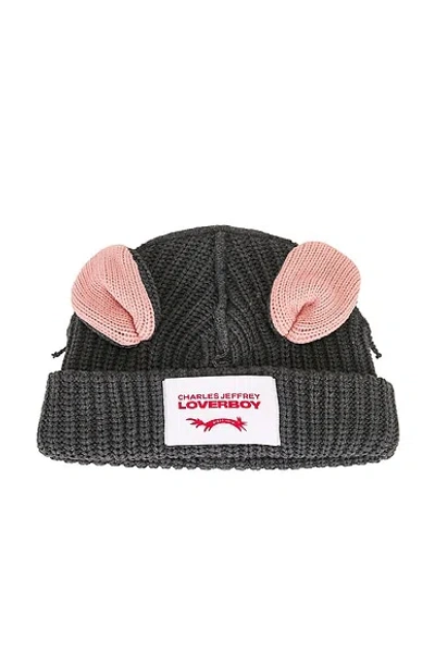 Charles Jeffrey Loverboy Chunky Rat Beanie In Black