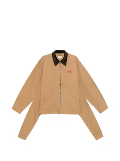 Charles Jeffrey Loverboy Corduroy-collar Jacket In Brown